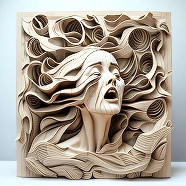 3D мадэль Келли Виванко, американская художница. (STL)